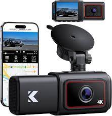 Photo 1 of Kingslim D6 4K Dual Dash Cam - WiFi & GPS Front and Inside Uber Car Camera with Super Night Vision and Parking Monitor, 3 Channel Dash Cam Upgradeable, Type C Charging, 256GB Supported D6 4K Front and Inside Dash Cam