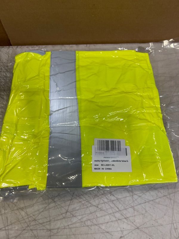 Photo 1 of LARGE L&M® Hi Vis T Shirt ANSI Class 3 Reflective Safety Lime Orange Short Long Sleeve HIGH Visibility