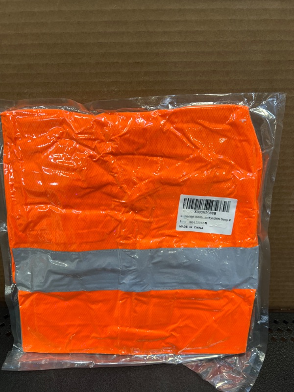 Photo 2 of     MED      L&M® Hi Vis T Shirt ANSI Class 3 Reflective Safety Lime Orange Short Long Sleeve HIGH Visibility