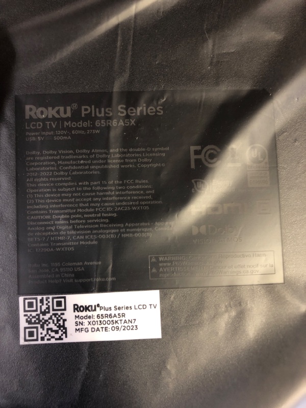 Photo 3 of Roku - 65" Class Plus Series QLED 4K Smart RokuTV
