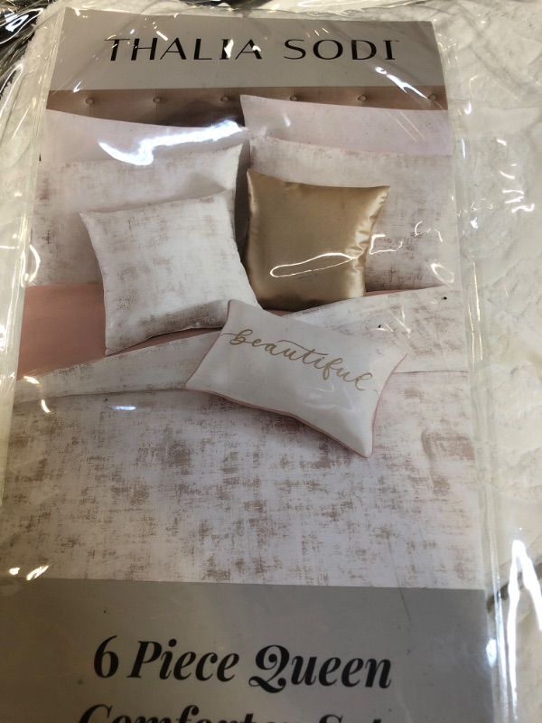 Photo 1 of **FOR PARTS ONLY, FINAL SALE** Thalia Sodi 6 Piece Queen Comforter Set