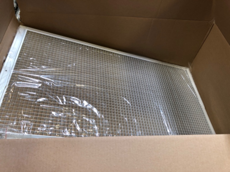 Photo 2 of 20" x 36" or 36" x 20" Cube Core Eggcrate Return Air Grille - Aluminum Rust Proof - HVAC Vent Duct Cover - White [Outer Dimensions: 22.75] 20 x 36 Return Grille