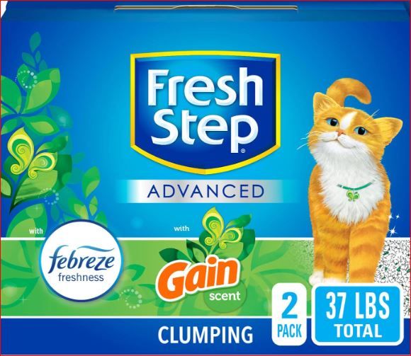 Photo 1 of Fresh Step Advanced Refreshing Gain Scented Clumping Clay Cat Litter, 18.5-lb box