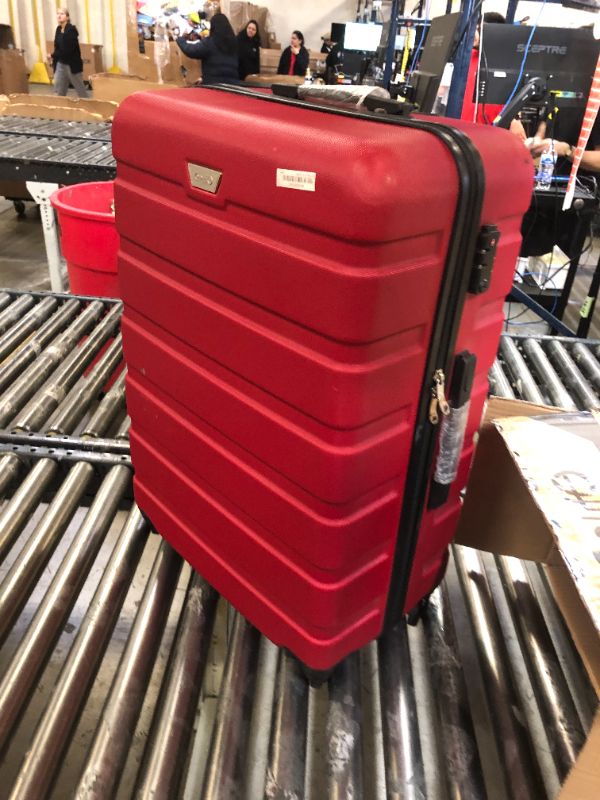 Photo 4 of Coolife Luggage 3 Piece Set Suitcase Spinner Hardshell Lightweight TSA Lock 4 Piece Set red3
