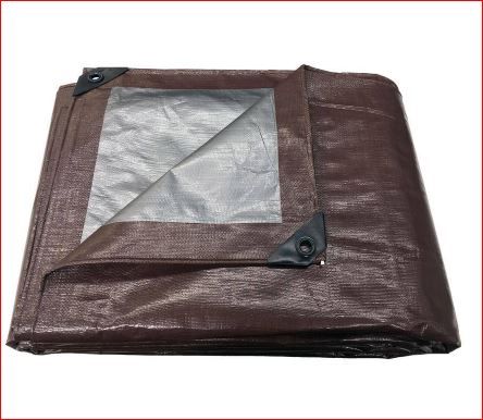 Photo 1 of 10 ft. x 12 ft. Brown/Silver Heavy-Duty Tarp
