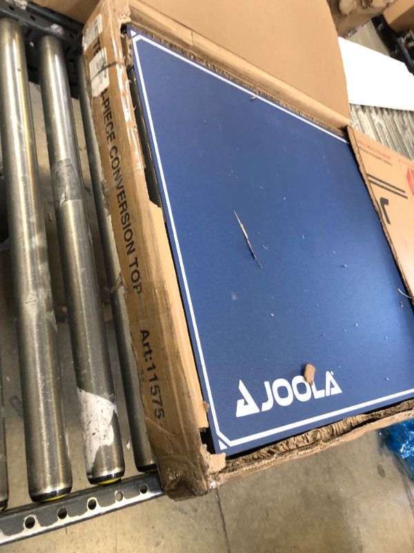 Photo 2 of JOOLA Tetra - 4 Piece Ping Pong Table Top for Pool Table - Includes Ping Pong Net Set - Full Size Table Tennis Conversion Top for Billiard Tables - Easy Assembly & Compact Storage - Incl. Foam Backing