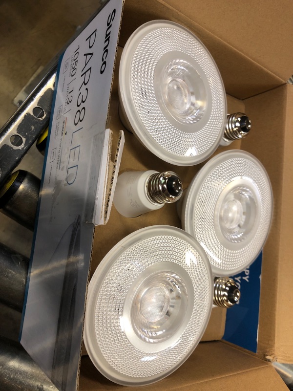 Photo 2 of Sunco Lighting 6 Pack PAR38 LED Bulb 13W=100W, 3000K Warm White, 1050 LM, Dimmable Flood Light, Indoor/Outdoor, Accent, Highlight - UL & Energy Star L
