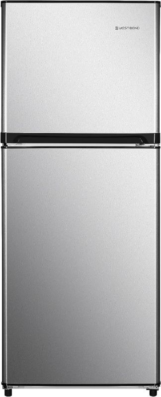 Photo 1 of West Bend WB0100TMFBSS Frost Free Apartment Size Refrigerator, 10.1 cu.ft, Metallic
