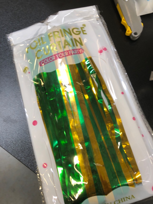 Photo 2 of LYUBASA 3 Pack St. Patrick's Day Foil Fringe Curtains St Patricks Day Party Decorations 3.3x6.6 ft Irish Green Gold Streamer Photo Booth Prop Backdrop Decor Indoor Outdoor Party Supplies for Birthday