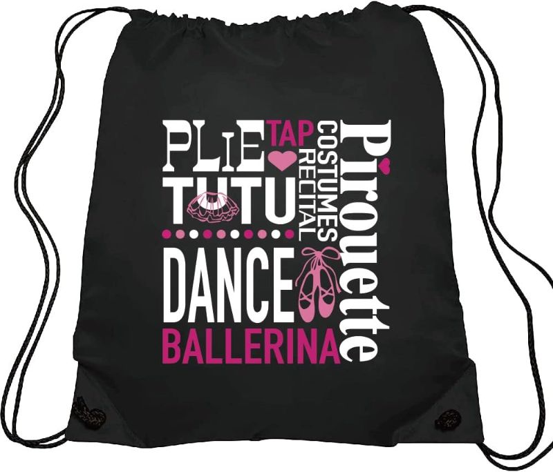 Photo 1 of Ballet Drawstring Backpacks, Dance Bags, Unisex Drawstring Backpack Bag for Gym Shopping Sport Yoga Dance Rehearsal, Great Gift for Ballet Dancer Actor Actress
 