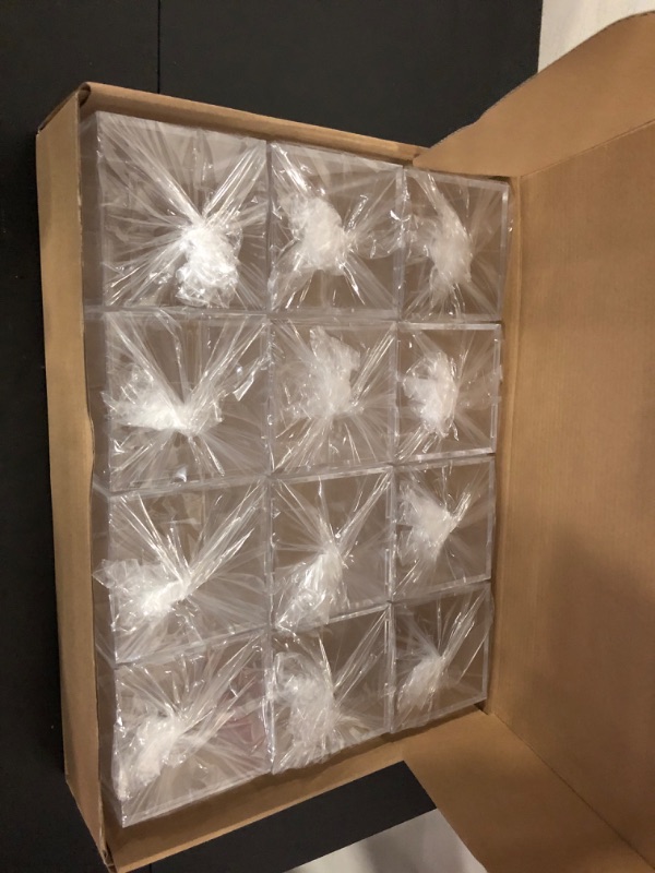 Photo 2 of 12 Pack UV Protected Acrylic Boxes for Display,Clear Display Case Baseball Cube Memorabilia Showcase Autograph Ball Protector