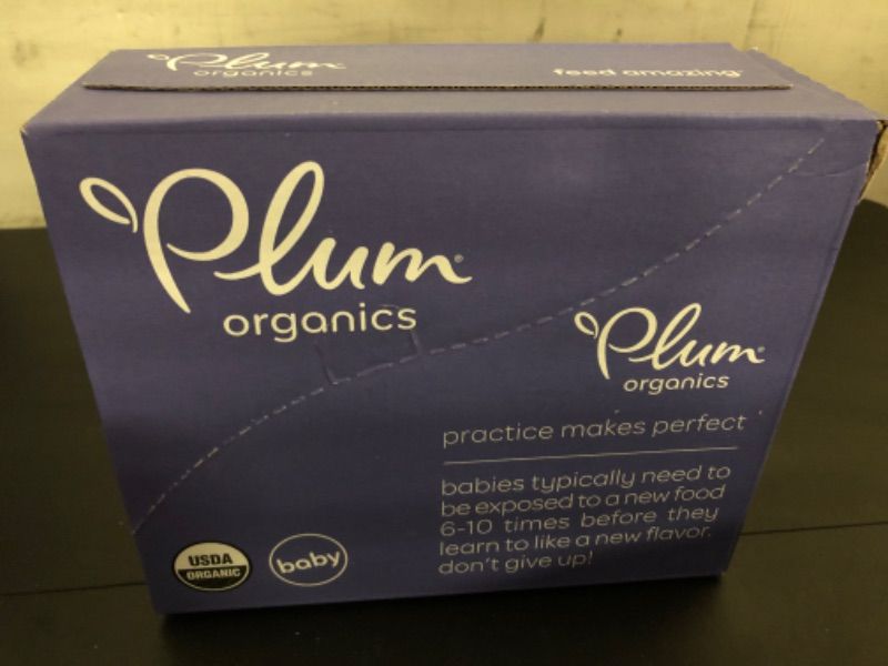 Photo 2 of exp date 11/29/2024----Plum Organics Organic Non-GMO Stage 2 Baby Food Apple Plum Berry & Barley 3.5 Oz Pouch 6 Count
