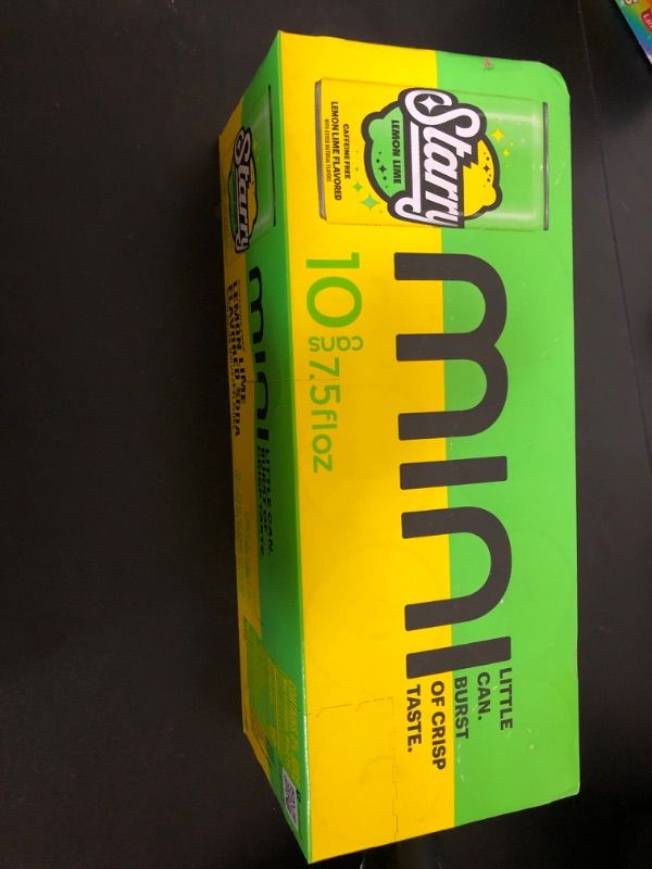 Photo 3 of Starry 1pack--- 10-pcs 7.5 Oz Lemon Lime Mini Cans---  exp date 01/2025
