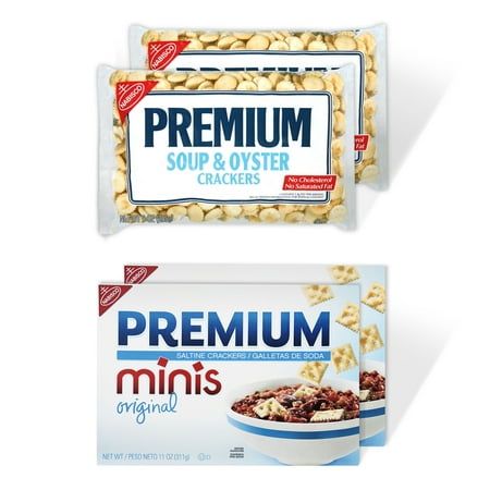 Photo 1 of exp date 01/2025---Premium Soup & Oyster Crackers and Minis Saltine Crackers Variety Pack 4 Packs
