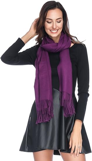 Photo 2 of HOYAYO Pashmina Shawls and Wraps Winter Warm Soft Scarf for Women
