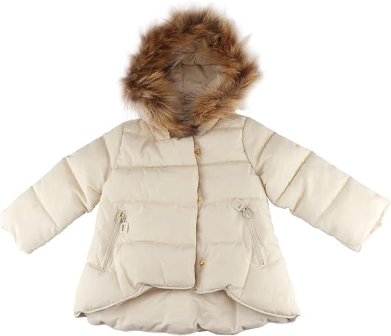 Photo 1 of 3/4y---Baby Boys Girls Hooded Snowsuit Winter Warm Fur Collar Hooded Down Windproof Jacket Outerwear
