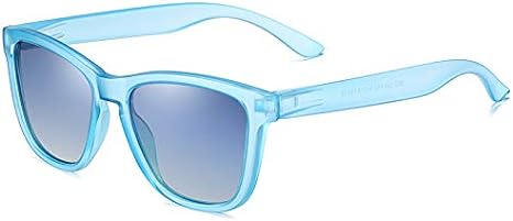 Photo 1 of AMEXI Classic Square Polarized Sunglasses for Women Men UV Protection Driving Sun Glasses Retro Designer Style 3332 (Blue Frame/Blue Lens)
