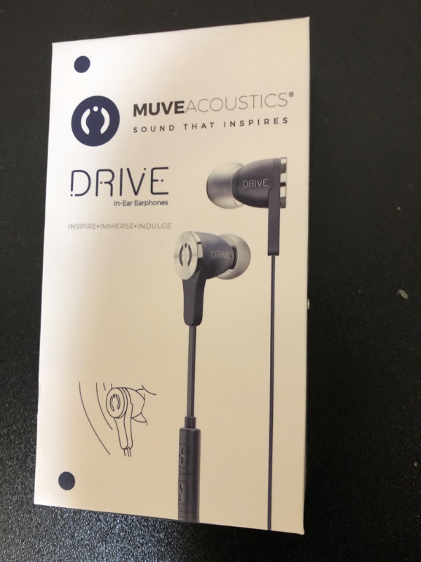 Photo 2 of MuveAcoustics Drive Premium Headphones Wired Earbuds with Microphone, Best for Computer Gaming Android Phones Corded Earphones with Mic, Airplane Trav
