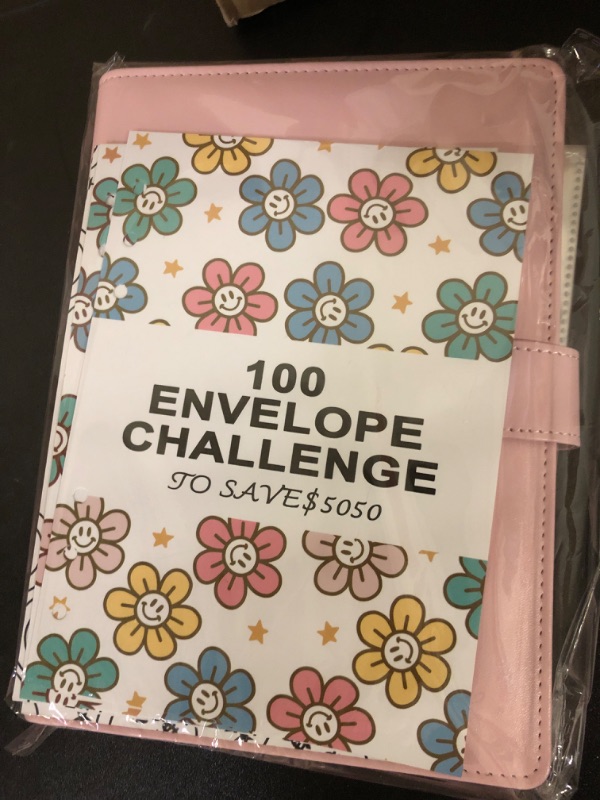 Photo 2 of 100 Envelopes Challenge Binder,Savings Challenge Binder,Easy and Funny Way to Save $5,050, A5 Money Saving Budget Binder with Cash Envelopes(Pink)