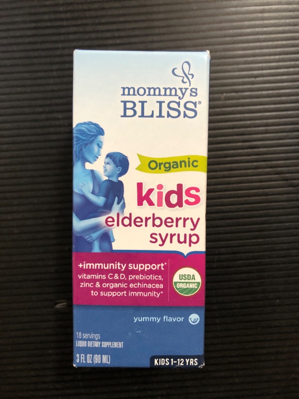 Photo 2 of Mommy's Bliss Organic Elderberry Syrup & Immunity Boost With Vitamins, Prebiotics & Echinacea for Kids & Adults 1 yr+, 3 Fl Oz