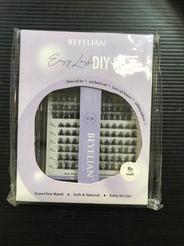 Photo 2 of BEYELIAN Lash Extension Kit D+ Curl Cluster Lashes Kit with 156 Pcs Lash Clusters, Cluster Lashes Bond and Seal, Clusters Lash Glue Remover Easy to Apply at Home (Style3+Style5)