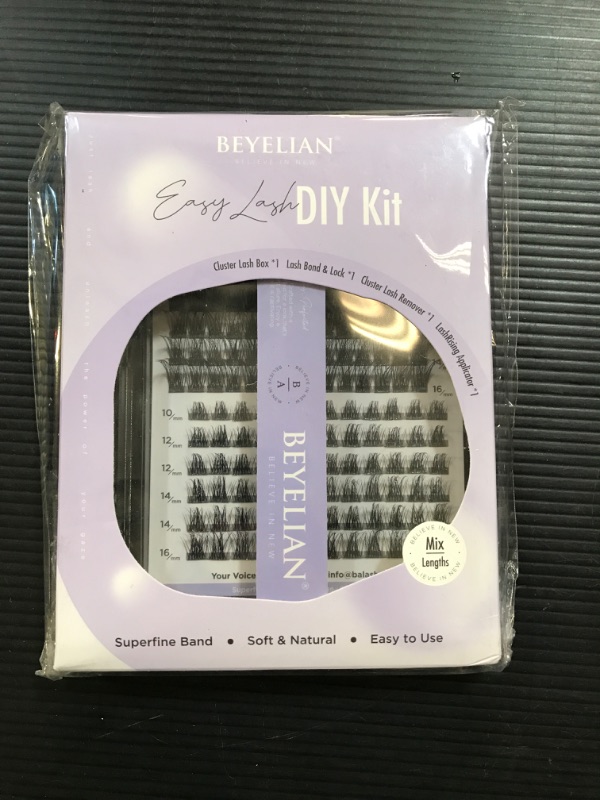 Photo 2 of BEYELIAN Lash Extension Kit D+ Curl Cluster Lashes Kit with 156 Pcs Lash Clusters, Cluster Lashes Bond and Seal, Clusters Lash Glue Remover Easy to Apply at Home (Style3+Style5)