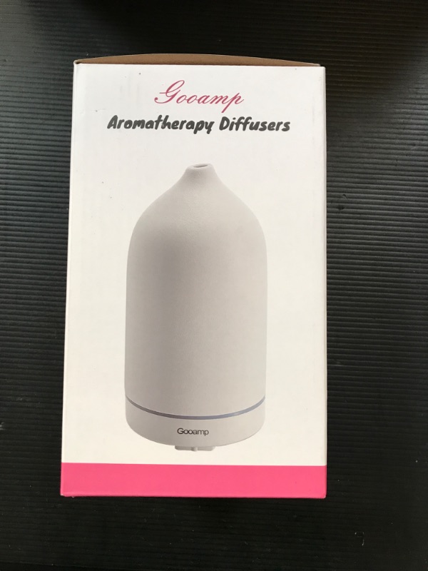 Photo 2 of 200ML Ceramic Diffuser,Aromatherapy Diffuser,Essential Oil Diffuser with 7 Color Lights Auto Shut Off for Home Office Room, White Base 23Model (1/3/6/ON hrs Working time)