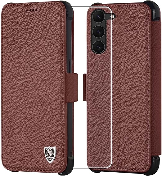 Photo 1 of PYTWOPY Wallet Case for Galaxy S23 5G [Credit Card Holder],[RFID Blocking], Shockproof Leather Flip Phone Case with Screen Protector Film Magnetic Clasp Kickstand Protective Cover,Brown
Visit the PYTWOPY Store