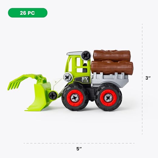 Photo 1 of Boley 26pc Take Apart Vehicle Toy Set, STEM Take Apart Toy with Drill and Accessories, Take Apart Farm Truck for Kids, Ages 3+