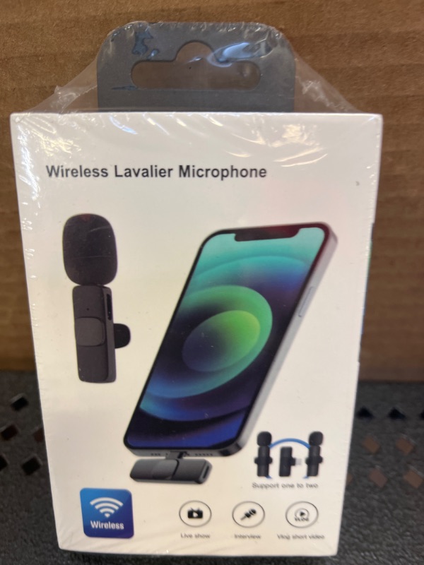 Photo 2 of 2 Pack Wireless Lavalier Microphone for iPhone iPad - Professional Lapel Mics Plug-Play Built-in Noise Reduction Mic 2 Clip-on Microphones for Video Recording Interview Vlog YouTube