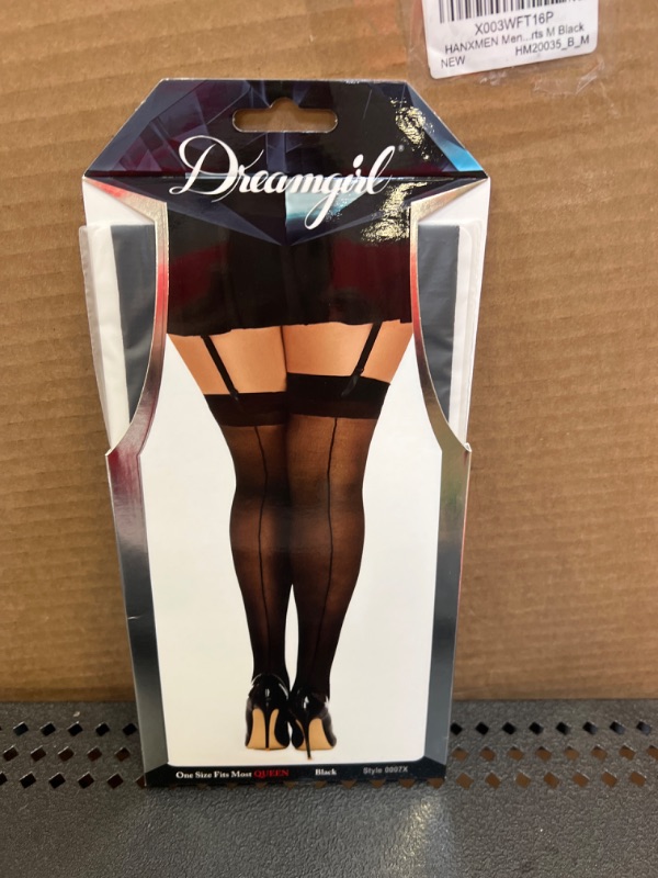 Photo 2 of Dreamgirl Thigh High Stockings With Back Seam 0007X Black,Red,White