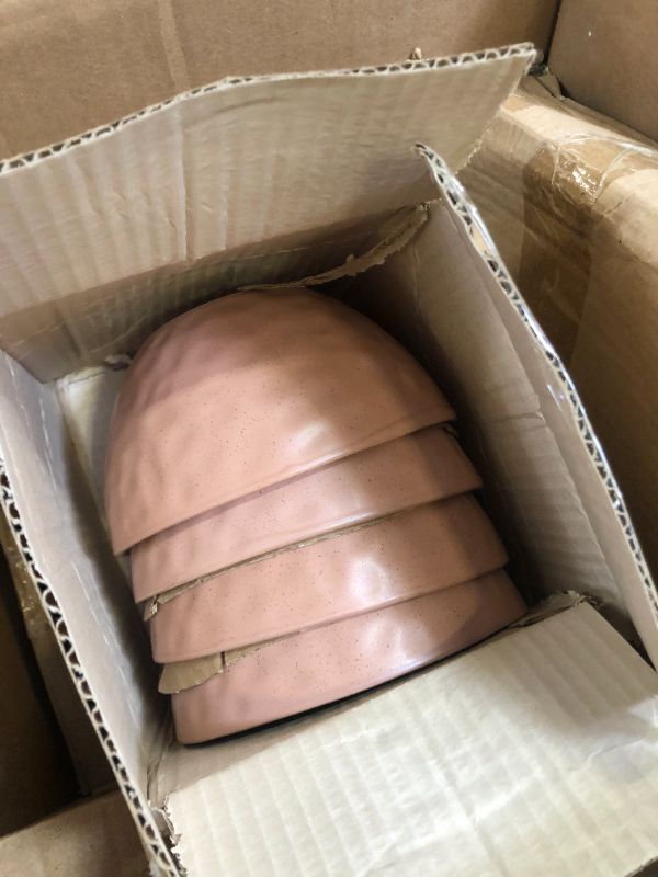 Photo 1 of Potter's Corner by Maison Neuve 16-Piece Dinnerware Set Service for 4 - Hand Crafted Bowls and Plates Set w/ Mugs, Stoneware Dinnerware Set, Microwave & Dishwasher Safe Plate Set - Nude Blush