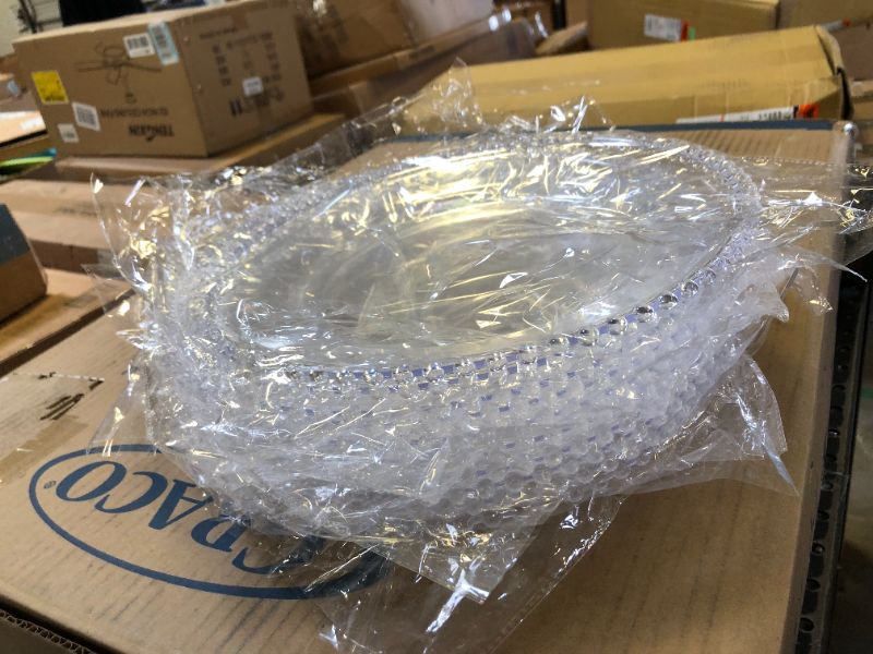 Photo 1 of 13inch clear plastic round dinner plate - 10pc