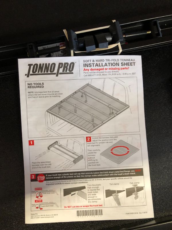 Photo 3 of Tonno Pro 04-15 Nissan Titan 5.5ft (Incl 42-498 Utility Track Kit) Hard Fold Tonneau Cover