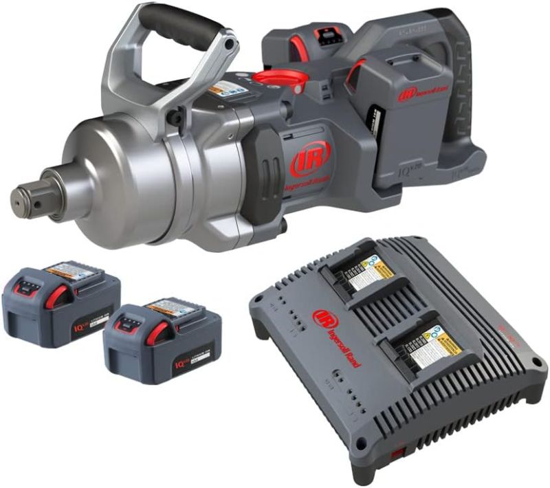 Photo 1 of Ingersoll Rand W9491-K4E - 20V High-torque 1" Drive Cordless Impact Wrench Kit, 2600 ft-lbs Nut-busting Torque, 4 Batteries and Charger, Standard Anvil
