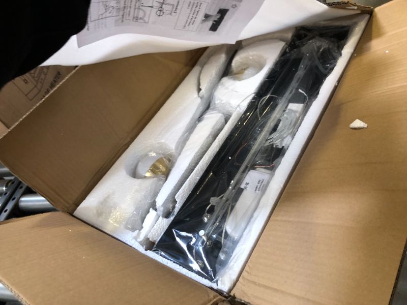 Photo 1 of ORANOOR Modern LED Pendant Lights, Dimmable 39in Linear Wave LED Chandelier Lighting, Black & Gold Dining Room Hanging Light Fixtures Kitchen Island Globe Pendant Light for Dining Table (2700lm) Black,Ring
.