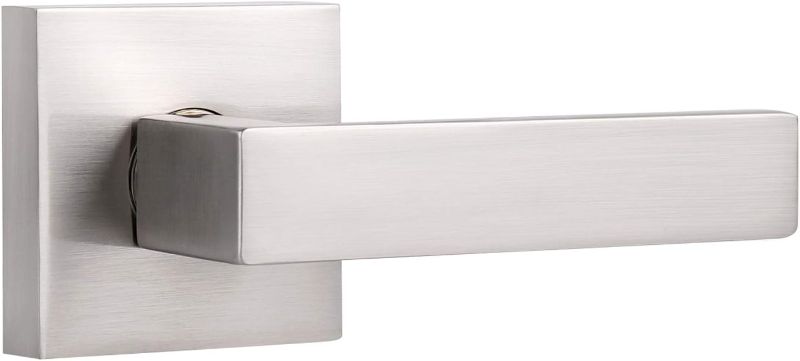 Photo 1 of 1 Pack Right/Left Handed Single Side Door Handle - Satin Nickel