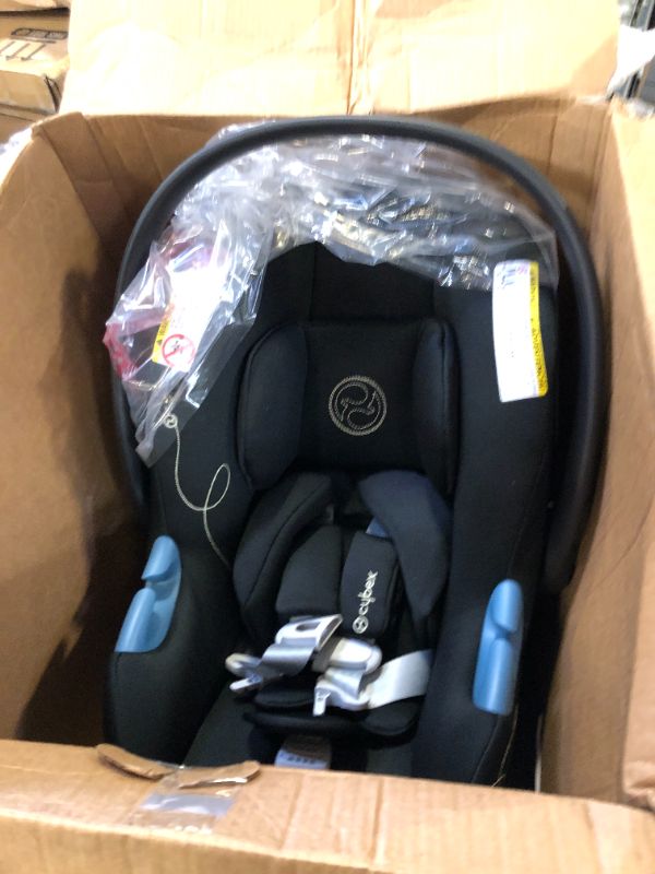 Photo 2 of Cybex Aton G Infant Car Seat with Linear Side-Impact Protection, 11-Position Adjustable Headrest, in-Shell Ventilation, Easy-in Buckle and Secure Safelock Base, Moon Black Car Seat Moon Black