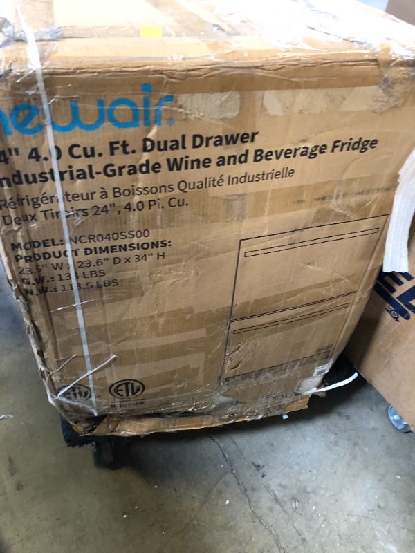 Photo 4 of NewAir 24" Outdoor Beverage Refrigerator | Dual Drawer | Weatherproof Stainless Steel Fridge | Built-In or Freestanding Outdoor Patio Fridge For Beer, Wine, Food NCR040SS00 24" | 4.0 Cu. Ft.