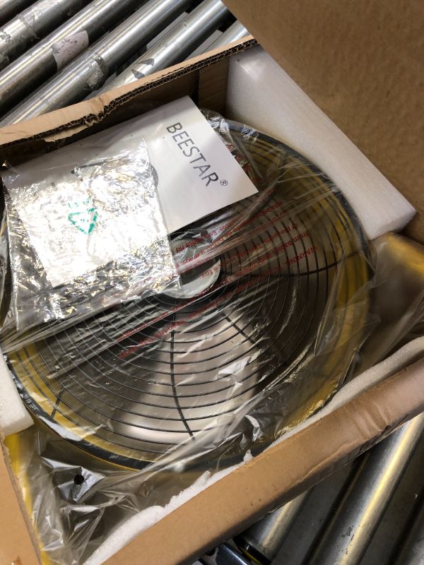 Photo 1 of BEESTAR Battery Operated Fan, 12 Inch Rechargeable Fan Portable,High Velocity Fan with Metal Blade Run Up to 30 Hours, Battery Powered Fan for Garage, Backyard, Camping, Travel (yellow)