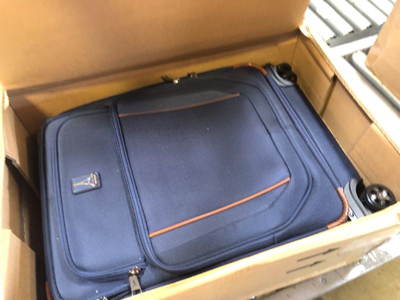 Photo 3 of Travelpro Crew Versapack Softside Expandable Spinner Wheel Luggage, Patriot Blue, Carry-On 21-Inch Carry-On 21-Inch Patriot Blue