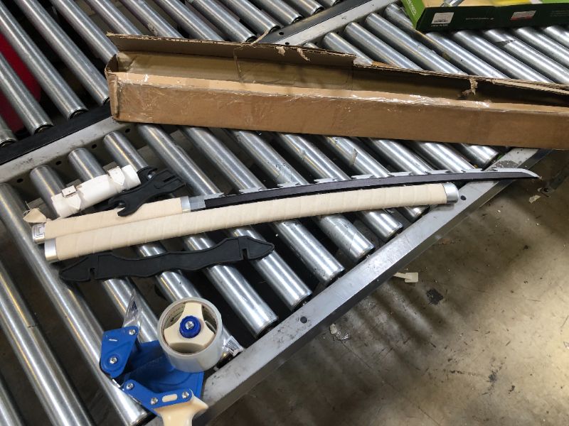 Photo 1 of Demon Slayer Sword 41inch,with Display Stand and Belt, Rengoku Sword/Tanjiro Sword/Zenitsu Sword/Anime Original Texture,for Demon Slayer Cosplay and Collection,Various Styles Available A Cream-coloured A-Inosuke