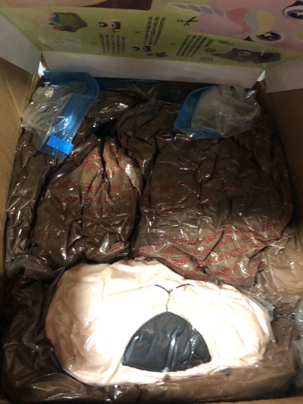 Photo 1 of Animal Adventure Sqoosh2Poof Giant, Cuddly, Ultra Soft Plush Stuffed Animal With Bonus Interactive Surprise - 54 Bear , Brown
