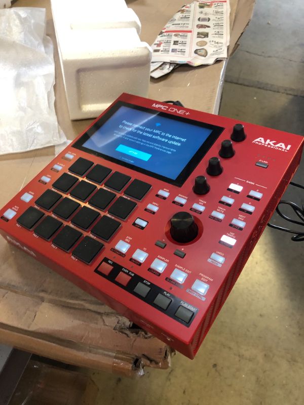 Photo 2 of AKAI Professional MPC One+ Standalone Drum Machine, Beat Maker and MIDI Controller with WiFi, Bluetooth, Drum Pads, Synth Plug-ins and Touchscreen mpc one + - red