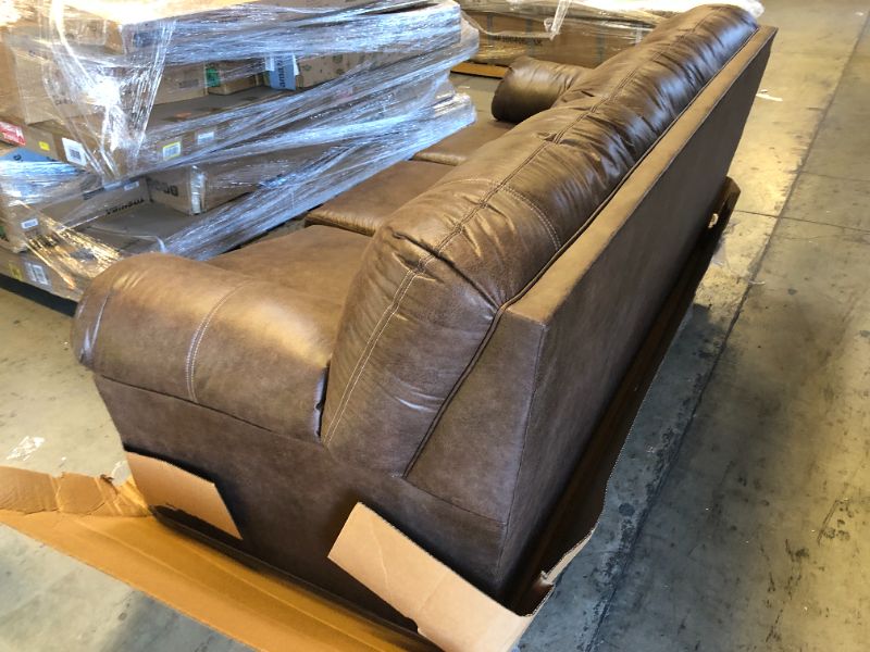 Photo 5 of Signature Design by Ashley Bladen Faux Leather Sofa, Brown