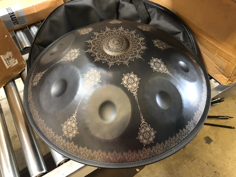 Photo 2 of Handpan Drum for Adults,440HZ Hand Pan 9 Note 22 Inches D Minor Musical Handpan Drums Percussion in with Handpan Bag, Drum Sticks, Foldable Drum Stand, Cleaning Cloth 22IN