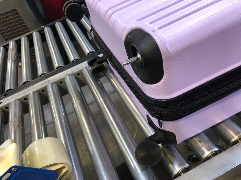 Photo 3 of 24" Expandable Checked Luggage, Hard Shell Spinner Suitcase with Wheels for Business/Travel (Lavender) 24" Checked Purple