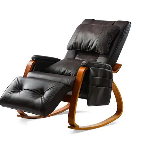 Photo 1 of Dark Brown Comfortable Relax Recliner Rocking Chair
