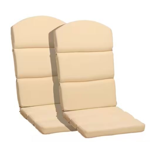 Photo 1 of 20.47 in. x 20.86 in. x 2.75 in. H Adirondack Chair Cushion with Piping (Set of 2) - Beige
