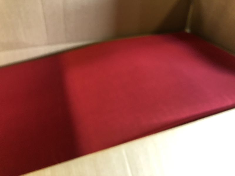 Photo 2 of 46 in. x 26 in. Outdoor Loveseat Cushion Set in Ruby Red Leala
